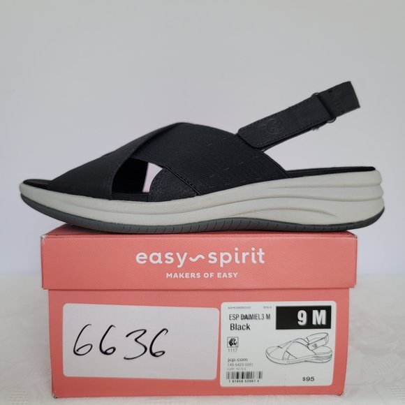 EASY SPIRIT Daimiel3 Textile Sandals- Black color- Women's Size 9M - Picture 11 of 11